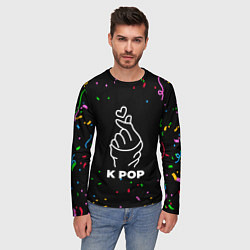 Лонгслив мужской K Pop конфети, цвет: 3D-принт — фото 2