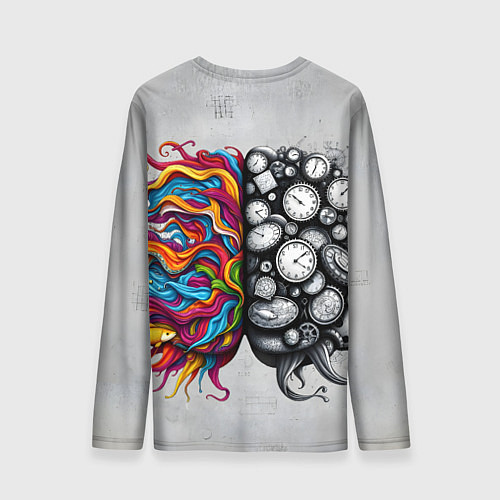 Мужской лонгслив Полушария мозга / 3D-принт – фото 2