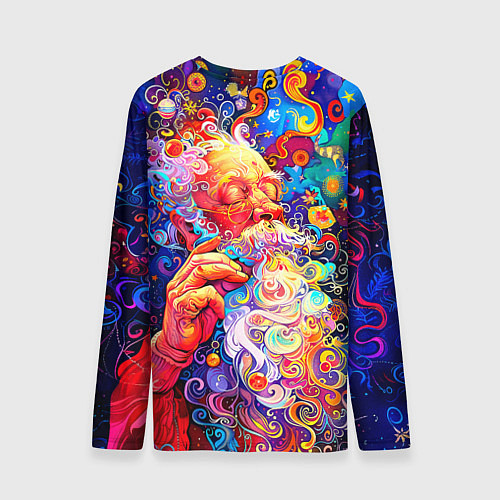 Мужской лонгслив Santa Claus: pop-art modern pointillism / 3D-принт – фото 2