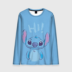 Мужской лонгслив Stitch says hi