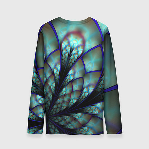 Мужской лонгслив Абстракция неон / 3D-принт – фото 2