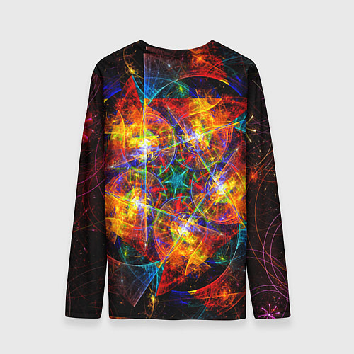 Мужской лонгслив Оптический дым текстура / 3D-принт – фото 2