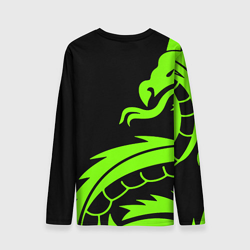 Мужской лонгслив Квейк кислотный дракон лого / 3D-принт – фото 2
