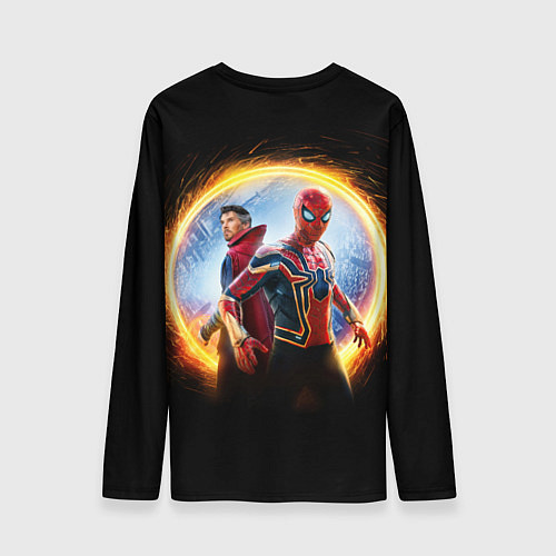 Мужской лонгслив Доктор Стрэндж и Человек паук нет пути домой / 3D-принт – фото 2