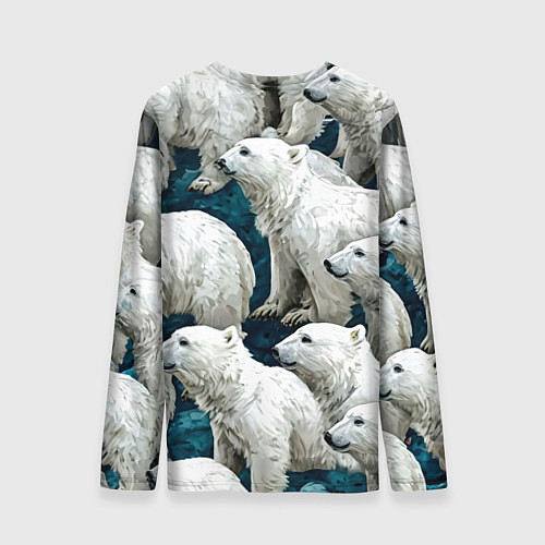 Мужской лонгслив Свора белых медведей / 3D-принт – фото 2