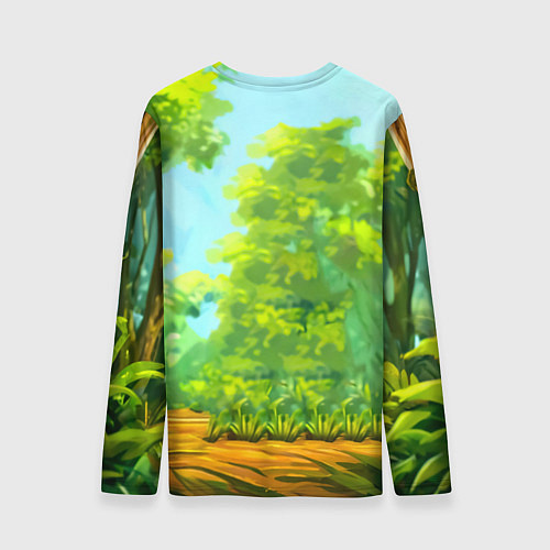 Мужской лонгслив Пандочка в лесу / 3D-принт – фото 2