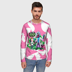 Лонгслив мужской Рик-Веном и Морти - ядовитая слизь, цвет: 3D-принт — фото 2