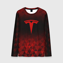 Мужской лонгслив Tesla red poly