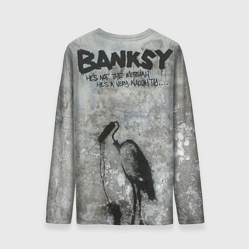 Мужской лонгслив Banksy - stop wars / 3D-принт – фото 2