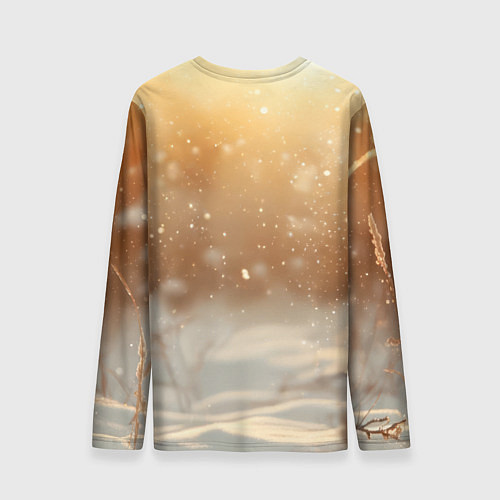 Мужской лонгслив Лисица в снежном лесу / 3D-принт – фото 2