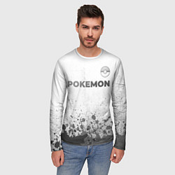 Лонгслив мужской Pokemon - white gradient посередине, цвет: 3D-принт — фото 2