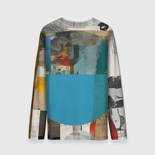 Мужской лонгслив Абстрактный ретро коллаж / 3D-принт – фото 2