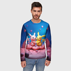 Лонгслив мужской Влюбленные Пикачу, цвет: 3D-принт — фото 2