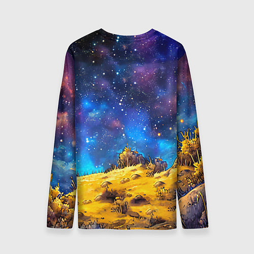 Мужской лонгслив Тюлень в космосе / 3D-принт – фото 2