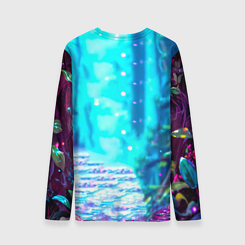 Мужской лонгслив Енотик в сказочном лесу / 3D-принт – фото 2