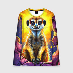 Мужской лонгслив Сурикат в яркиз лучах солнца