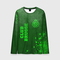 Мужской лонгслив Club Brugge - green gradient вертикально