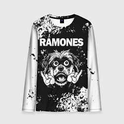 Мужской лонгслив Ramones рок пес