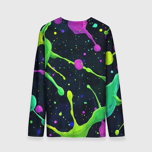 Мужской лонгслив Разноцветные кляксы / 3D-принт – фото 2