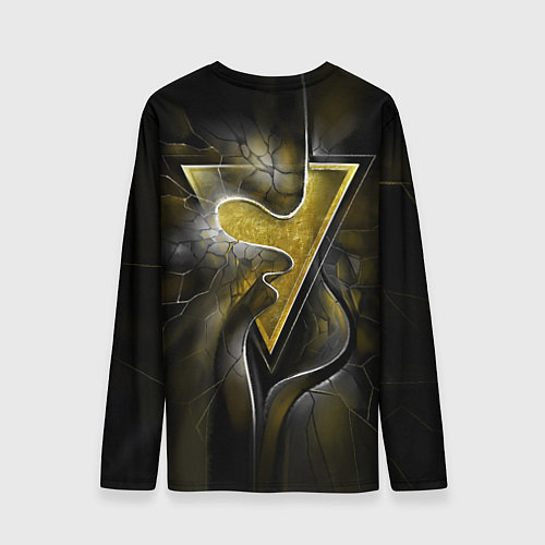 Мужской лонгслив Золотой треугольник под стеклянной вуалью с волнам / 3D-принт – фото 2