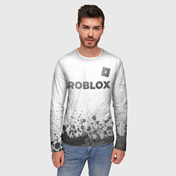 Лонгслив мужской Roblox - white gradient посередине, цвет: 3D-принт — фото 2