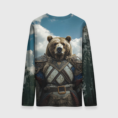 Мужской лонгслив Русский медведь воин / 3D-принт – фото 2