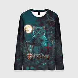 Мужской лонгслив Stronghold Crusader котенок рыцарь