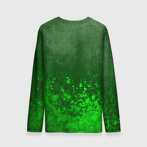 Мужской лонгслив One Piece - green gradient посередине / 3D-принт – фото 2