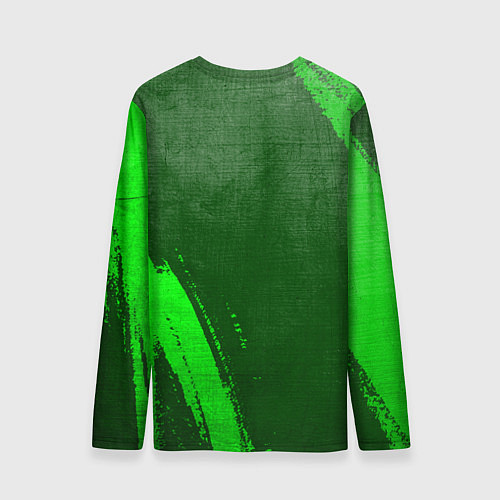 Мужской лонгслив Manchester City - green gradient вертикально / 3D-принт – фото 2