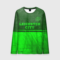 Мужской лонгслив Leicester City - green gradient посередине