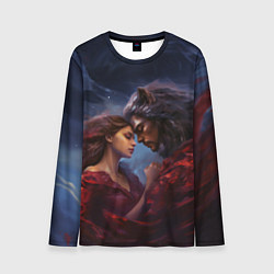 Мужской лонгслив Девушка и оборотень