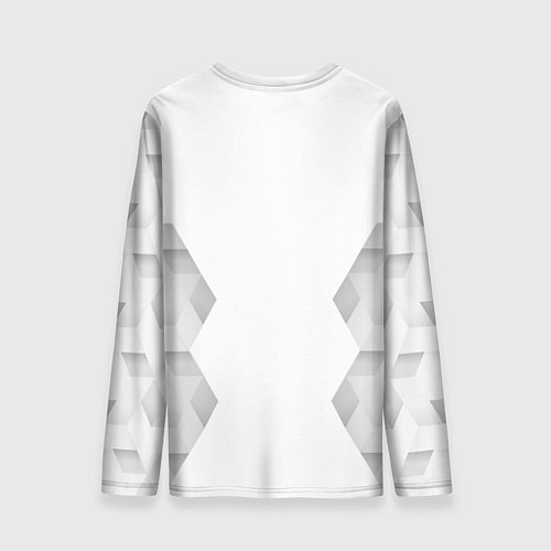 Мужской лонгслив Saab white poly / 3D-принт – фото 2