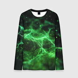 Мужской лонгслив Зеленая связь текстура