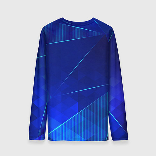 Мужской лонгслив Chery blue poly / 3D-принт – фото 2