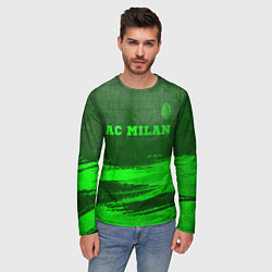 Лонгслив мужской AC Milan - green gradient посередине, цвет: 3D-принт — фото 2