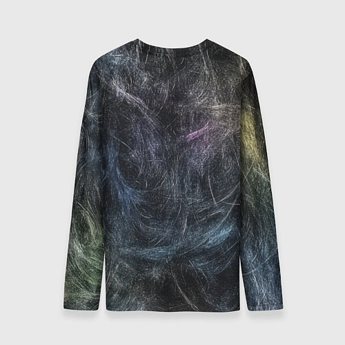 Мужской лонгслив Разноцветные хаотичные линии / 3D-принт – фото 2
