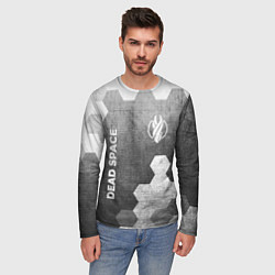 Лонгслив мужской Dead Space - grey gradient вертикально, цвет: 3D-принт — фото 2