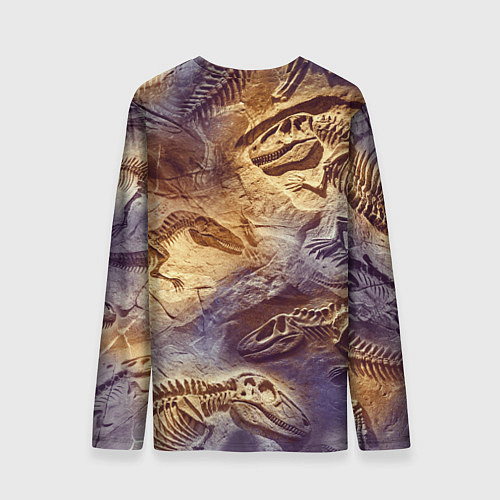 Мужской лонгслив Окаменелые динозавры, подарок для палеонтолога / 3D-принт – фото 2