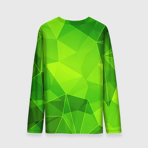 Мужской лонгслив Bleach green poly / 3D-принт – фото 2