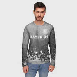 Лонгслив мужской Bayer 04 - grey gradient посередине, цвет: 3D-принт — фото 2