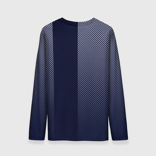 Мужской лонгслив Sport тёмно-синий вертикальная полоса / 3D-принт – фото 2