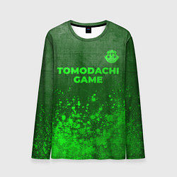 Мужской лонгслив Tomodachi Game - green gradient посередине