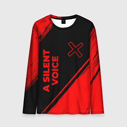 Лонгслив мужской A Silent Voice - red gradient вертикально, цвет: 3D-принт