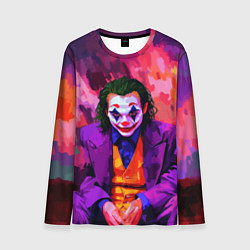 Лонгслив мужской Джокер рисунок красками, цвет: 3D-принт