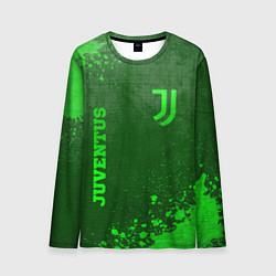 Мужской лонгслив Juventus - green gradient вертикально