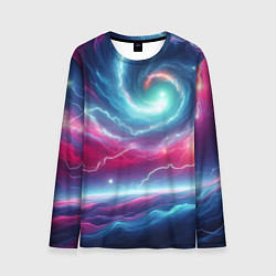 Мужской лонгслив Spiral neon galaxy - ai art fantasy