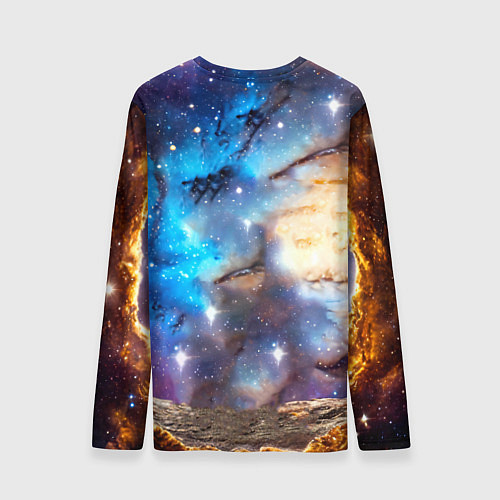 Мужской лонгслив Такса в космосе / 3D-принт – фото 2