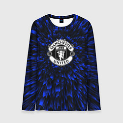 Лонгслив мужской Manchester United blue energy, цвет: 3D-принт