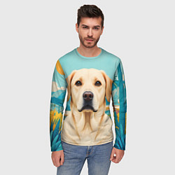 Лонгслив мужской Лето и лабрадор, цвет: 3D-принт — фото 2