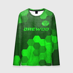 Лонгслив мужской Daewoo - green gradient посередине, цвет: 3D-принт
